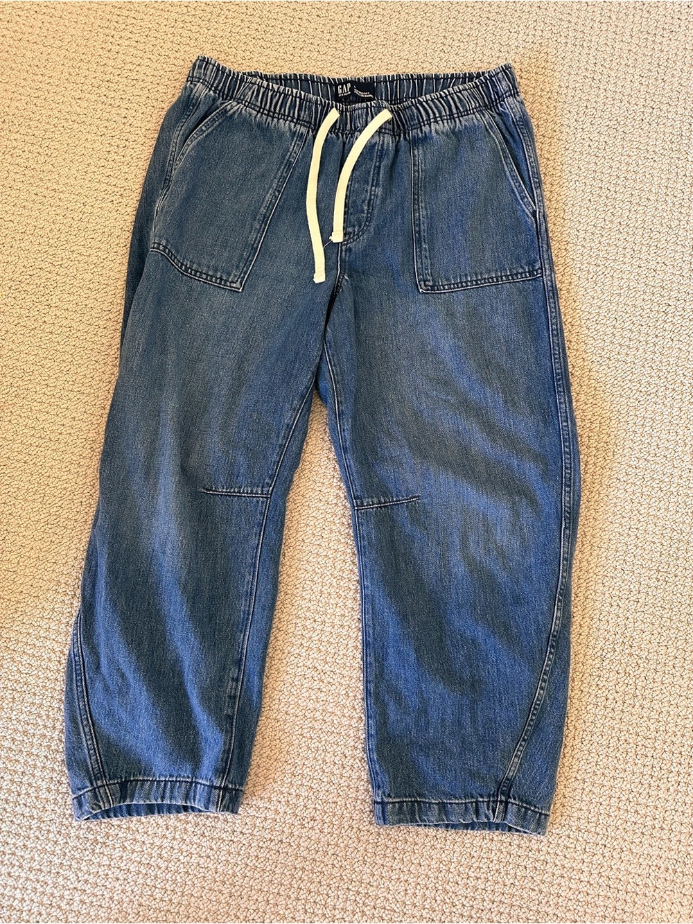 Gap super soft pull on barrel denim pants L